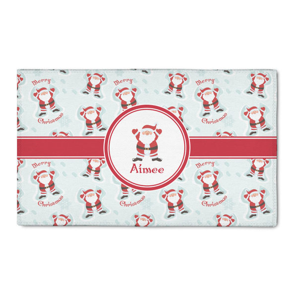 Custom Santa Clause Making Snow Angels 3' x 5' Indoor Area Rug (Personalized)