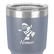 Santa Clause Making Snow Angels 30 oz Stainless Steel Ringneck Tumbler - Grey - Close Up