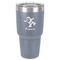Santa Clause Making Snow Angels 30 oz Stainless Steel Ringneck Tumbler - Grey - Front
