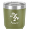 Santa Clause Making Snow Angels 30 oz Stainless Steel Ringneck Tumbler - Olive - Close Up