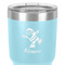 Santa Clause Making Snow Angels 30 oz Stainless Steel Ringneck Tumbler - Teal - Close Up