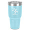 Santa Clause Making Snow Angels 30 oz Stainless Steel Tumbler - Teal - Single-Sided (Personalized)