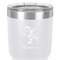 Santa Clause Making Snow Angels 30 oz Stainless Steel Ringneck Tumbler - White - Close Up