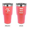 Santa Clause Making Snow Angels 30 oz Stainless Steel Ringneck Tumblers - Coral - Double Sided - APPROVAL