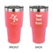 Santa Clause Making Snow Angels 30 oz Stainless Steel Tumbler - Coral - Double Sided (Personalized)