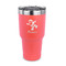 Santa Clause Making Snow Angels 30 oz Stainless Steel Ringneck Tumblers - Coral - FRONT