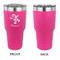 Santa Clause Making Snow Angels 30 oz Stainless Steel Ringneck Tumblers - Pink - Single Sided - APPROVAL