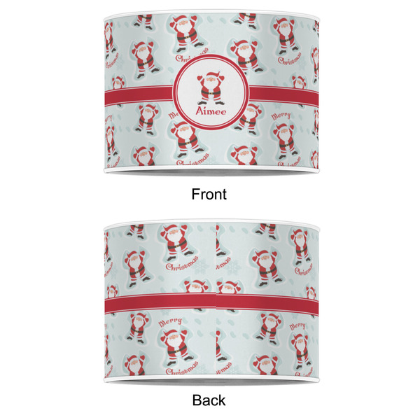 Santa Clause Making Snow Angels 8" Drum Lampshade - APPROVAL (Poly Film)