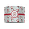 Santa Clause Making Snow Angels 8" Drum Lampshade - FRONT (Fabric)