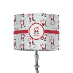 Santa Clause Making Snow Angels 8" Drum Lamp Shade - Fabric (Personalized)