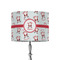 Santa Clause Making Snow Angels 8" Drum Lampshade - ON STAND (Fabric)