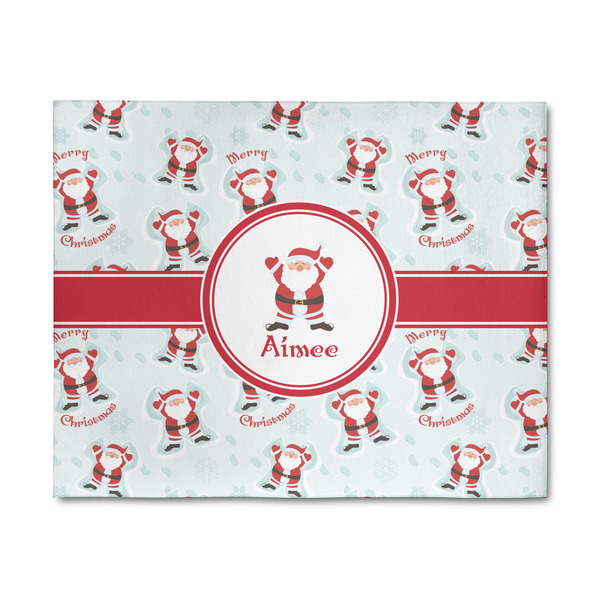 Custom Santa Clause Making Snow Angels 8' x 10' Indoor Area Rug (Personalized)
