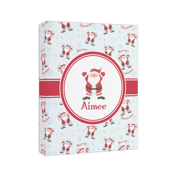 Santa Clause Making Snow Angels 8x10 - Canvas Print - Angled View