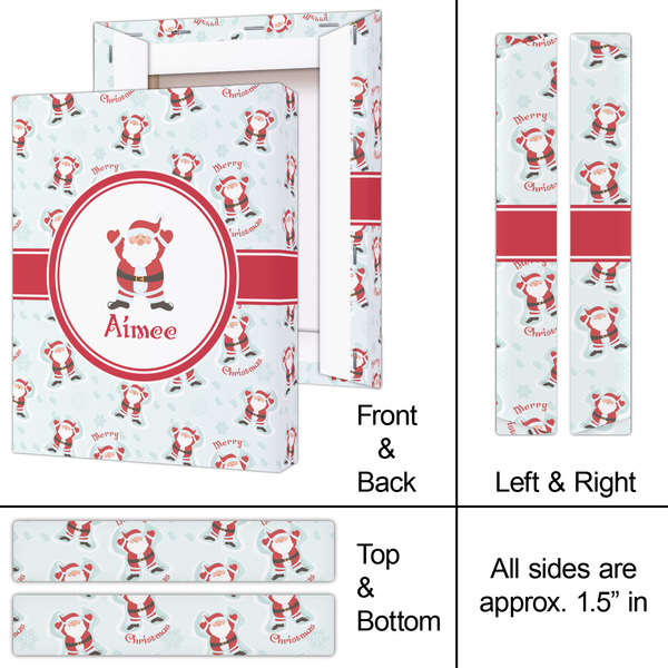 Santa Clause Making Snow Angels 8x10 - Canvas Print - Approval