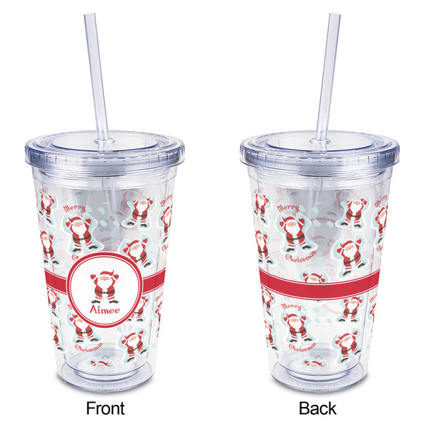 Santa Clause Making Snow Angels Acrylic Tumbler - Full Print - Approval