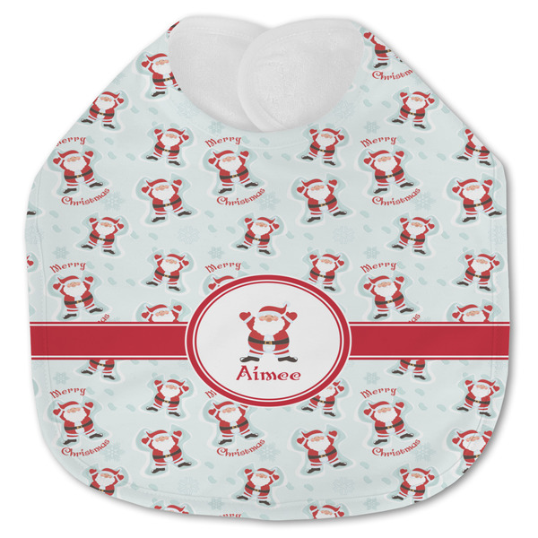 Santa Clause Making Snow Angels Baby Bib - AFT closed