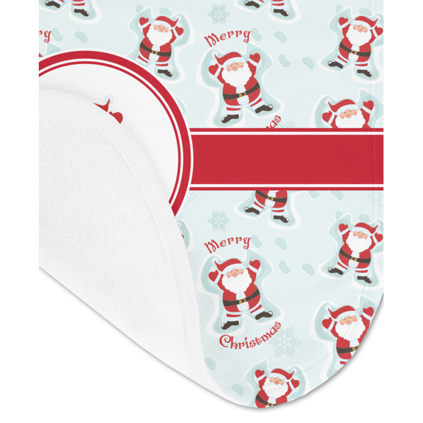 Santa Clause Making Snow Angels Baby Bib - AFT detail