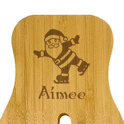 Santa Clause Making Snow Angels Bamboo Salad Mixing Hand (Personalized)