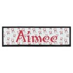 Santa Clause Making Snow Angels Bar Mat (Personalized)