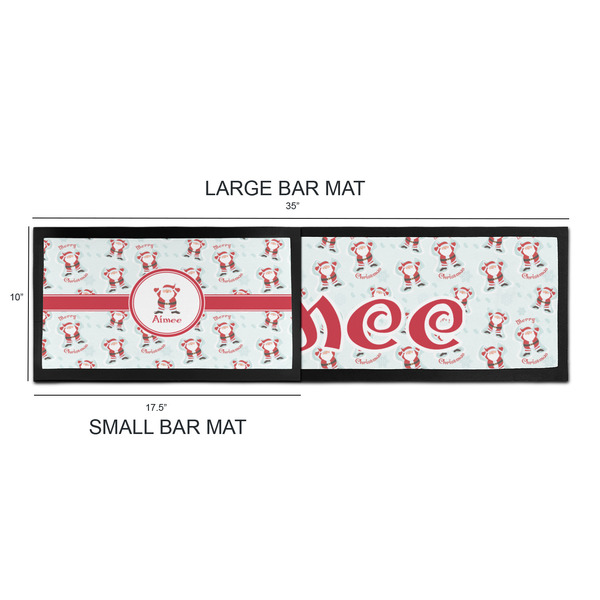 Santa Clause Making Snow Angels Bar Mats - Sizing Chart