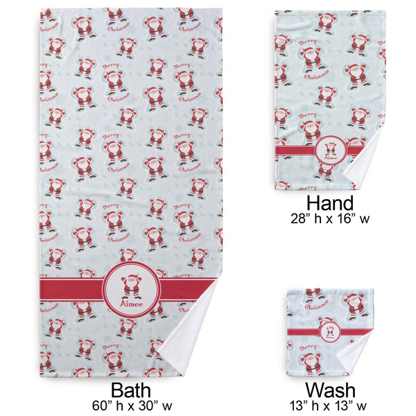 Santa Clause Making Snow Angels Bath Towel Sets - 3-piece - Approval