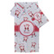 Santa Clause Making Snow Angels Bath Towel Set - 3 Pcs (Personalized)