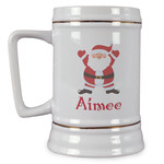 Santa Clause Making Snow Angels Beer Stein (Personalized)