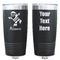 Santa Clause Making Snow Angels Black Polar Camel Tumbler - 20oz - Double Sided  - Approval