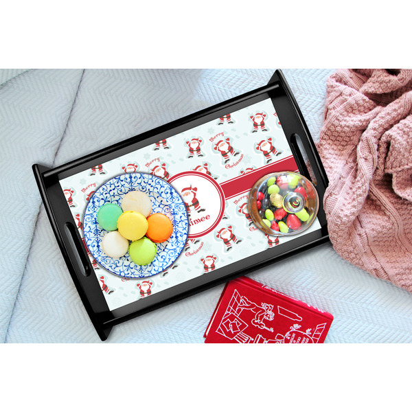 Santa Clause Making Snow Angels Black Tray - Lifestyle (UPDATED)