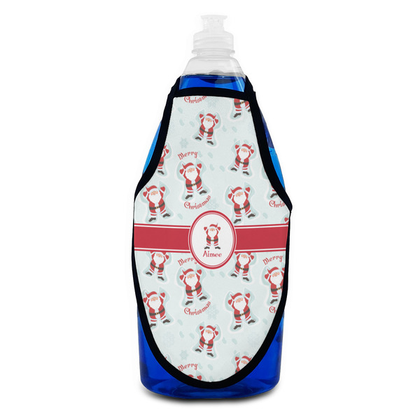 Santa Clause Making Snow Angels Bottle Apron - Soap - FRONT