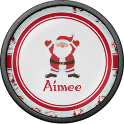 Santa Clause Making Snow Angels Cabinet Knob (Black) (Personalized)