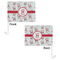 Santa Clause Making Snow Angels Car Flag - 11" x 8" - Front & Back View