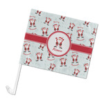 Santa Clause Making Snow Angels Car Flag - Large (Personalized)