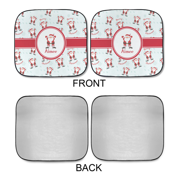 Santa Clause Making Snow Angels Car Sun Shades - APPROVAL