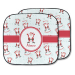 Santa Clause Making Snow Angels Car Sun Shade - Two Piece (Personalized)