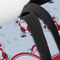 Santa Clause Making Snow Angels Closeup of Tote w/Black Handles