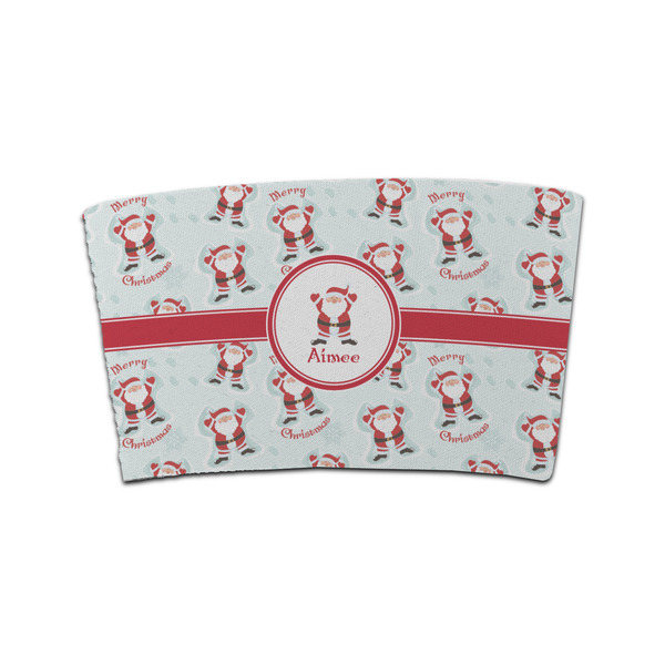 Custom Santa Clause Making Snow Angels Coffee Cup Sleeve (Personalized)