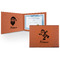 Santa Clause Making Snow Angels Cognac Leatherette Diploma / Certificate Holders - Front and Inside - Main