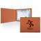 Santa Clause Making Snow Angels Cognac Leatherette Diploma / Certificate Holders - Front only - Main