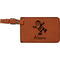 Santa Clause Making Snow Angels Cognac Leatherette Luggage Tags