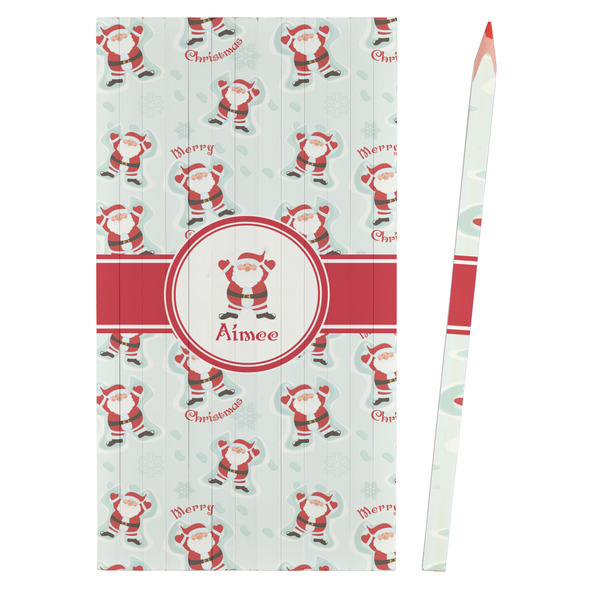 Santa Clause Making Snow Angels Colored Pencils - Front View