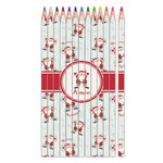 Santa Clause Making Snow Angels Colored Pencils (Personalized)