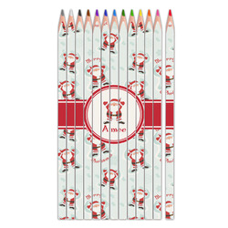 Santa Clause Making Snow Angels Colored Pencils (Personalized)