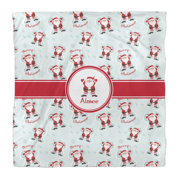 Santa Clause Making Snow Angels Comforter - Queen - Front