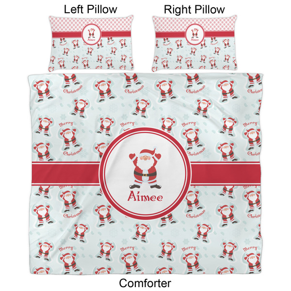 Santa Clause Making Snow Angels Comforter Set - King - Approval