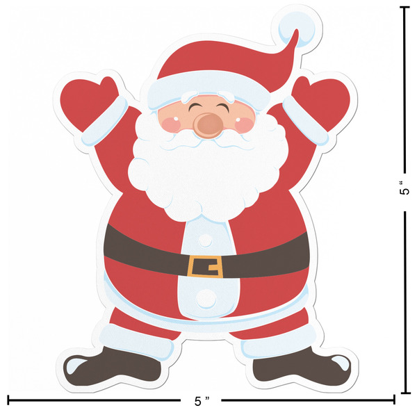 Santa Clause Making Snow Angels Custom Shape Iron On Patches - L - APPROVAL