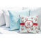 Santa Clause Making Snow Angels Decorative Pillow Case - LIFESTYLE 2