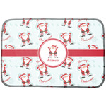 Santa Clause Making Snow Angels Dish Drying Mat w/ Name or Text