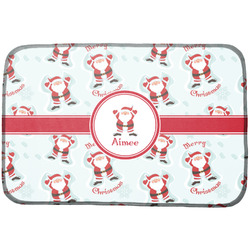 Santa Clause Making Snow Angels Dish Drying Mat w/ Name or Text