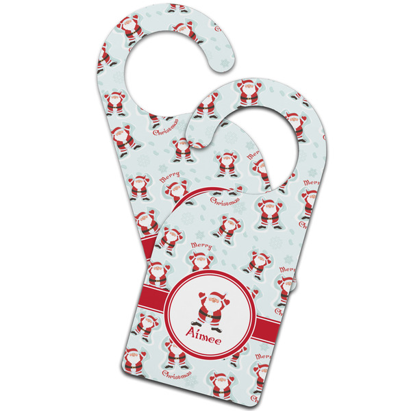 Santa Clause Making Snow Angels Door Hanger - MAIN